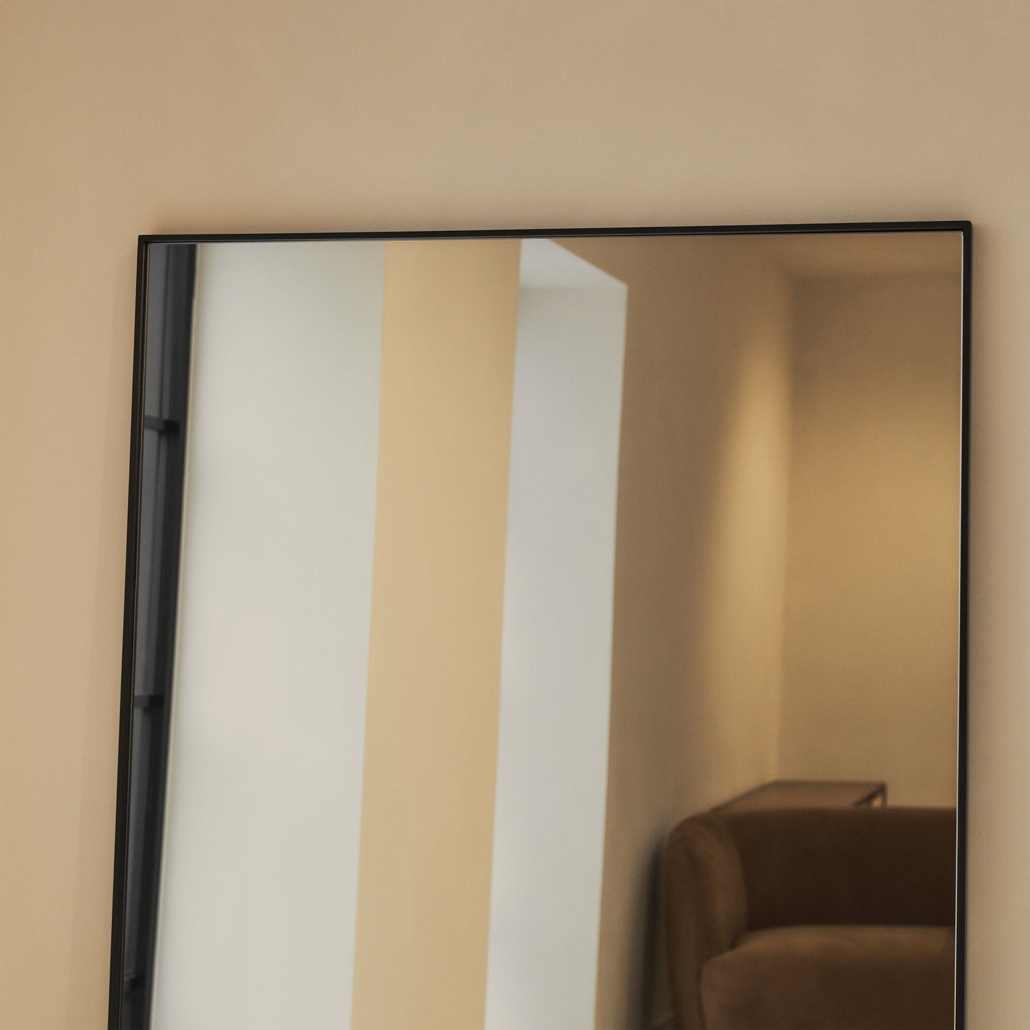 Theo - Full Length Black Extra Large Metal Mirror 180cm x 100cm