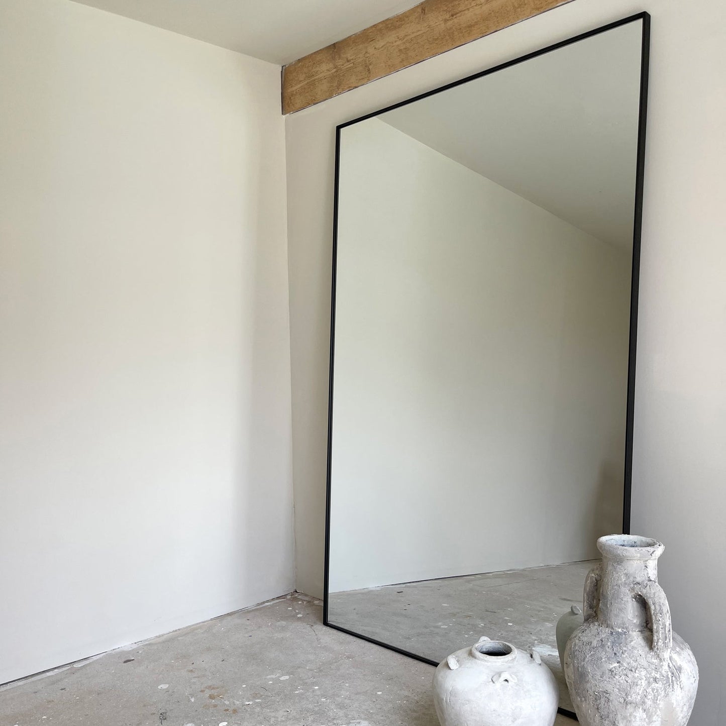 Theo - Full Length Black Extra Large Metal Mirror 190cm x 120cm