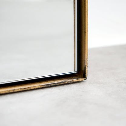 Theo - Full Length Gold Curved Extra Large Metal Mirror 200cm x 120cm