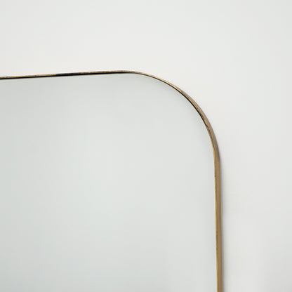 Theo - Full Length Gold Curved Extra Large Metal Mirror 200cm x 120cm