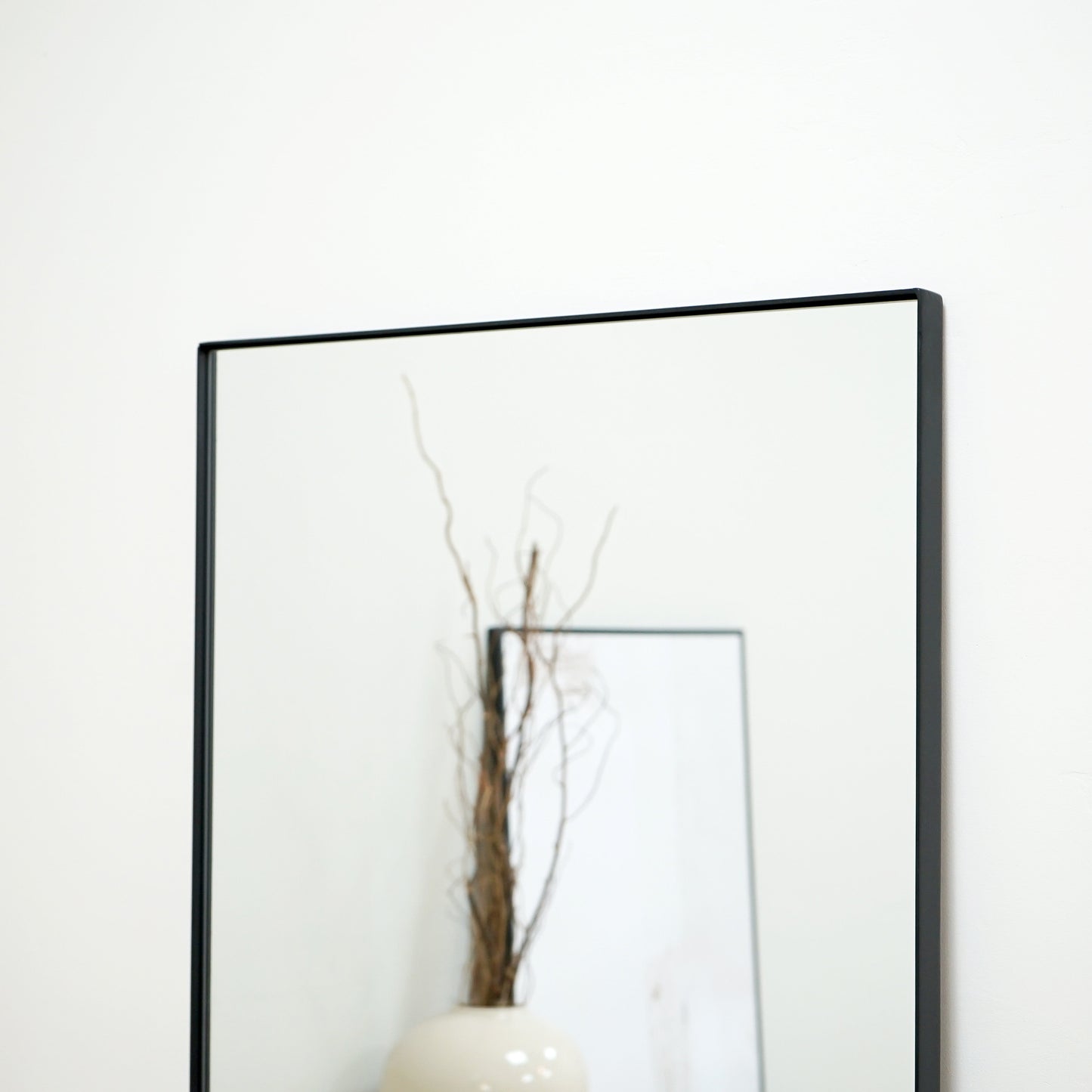 Theo - Full Length Black Rectangular Large Metal Mirror 179cm x 60cm