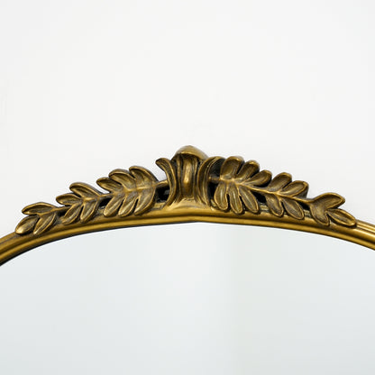 Valentina - Full Length Gold Arched Ornate Metal Mirror 185cm x 90cm