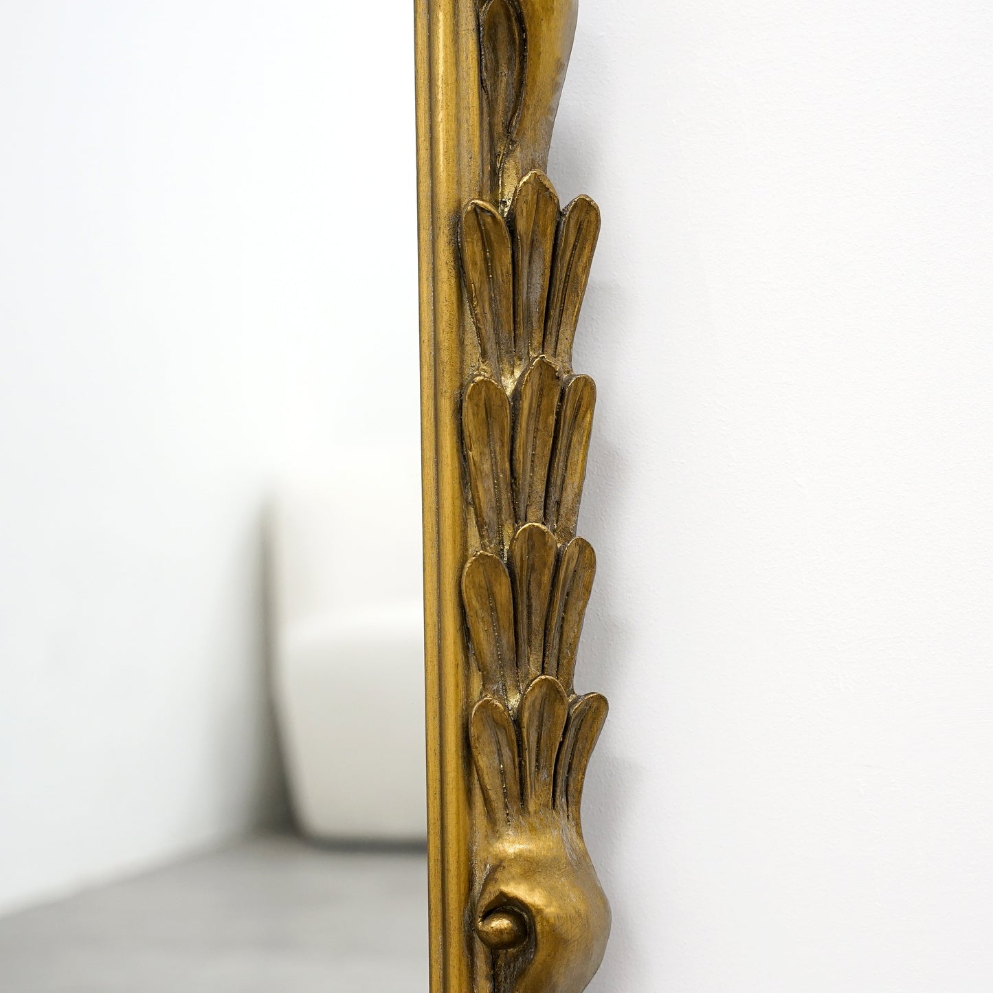 Valentina - Full Length Gold Arched Ornate Metal Mirror 185cm x 90cm