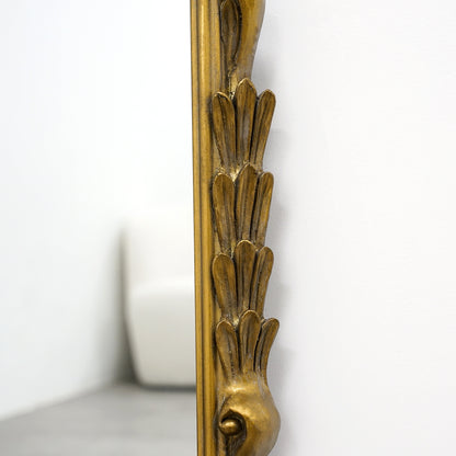 Valentina - Full Length Gold Arched Ornate Metal Mirror 185cm x 90cm