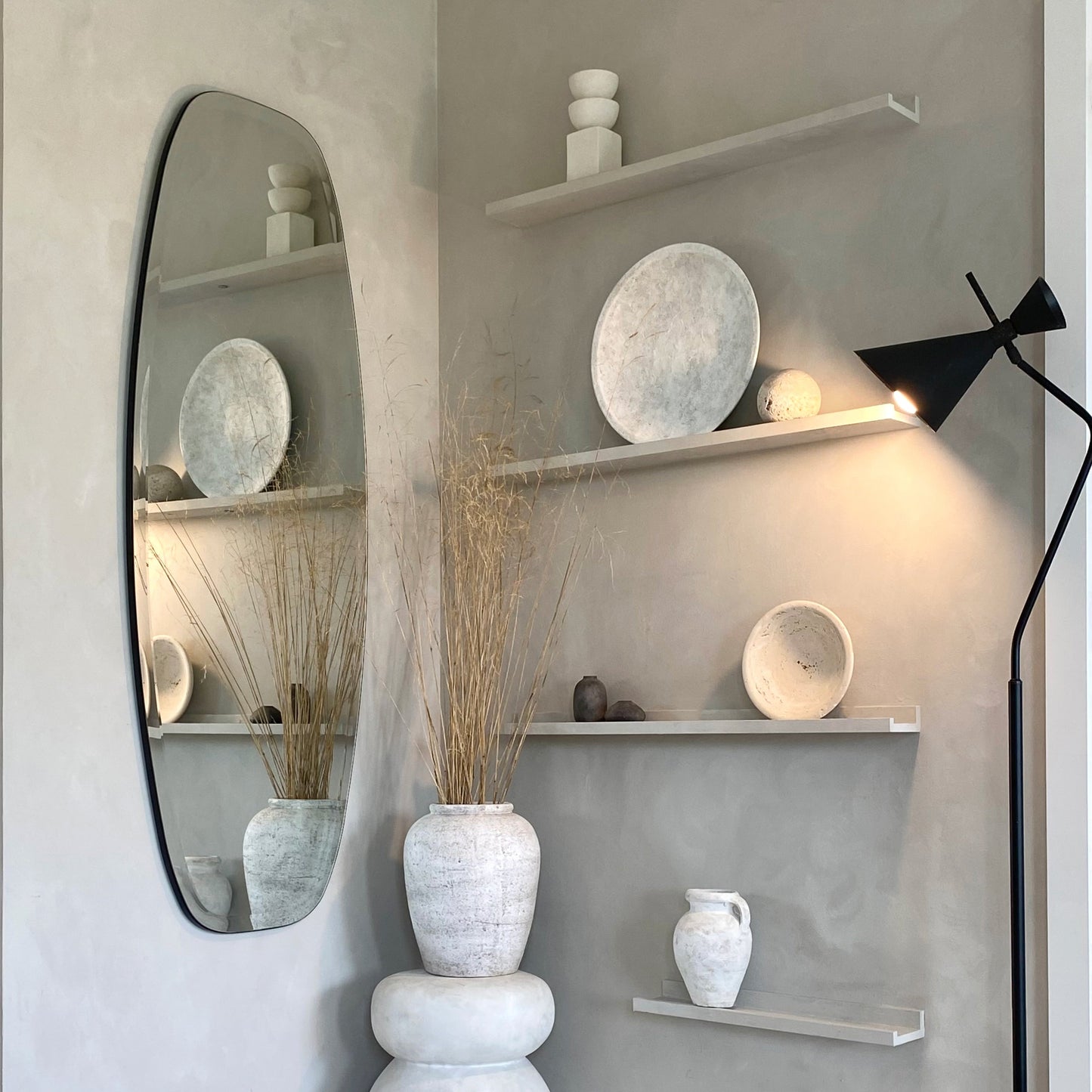 Vienna - Large Frameless Oval Bevelled Mirror 140cm x 52cm