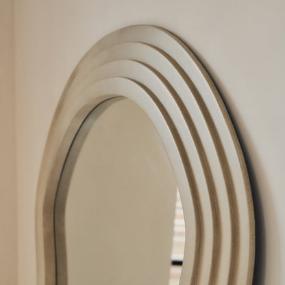 Luciana - Full Length Wave Concrete Extra Large Mirror 180cm x 105cm