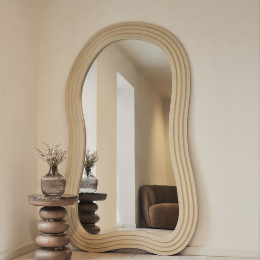 Luciana - Full Length Irregular Concrete Extra Large Mirror 200cm x 115cm