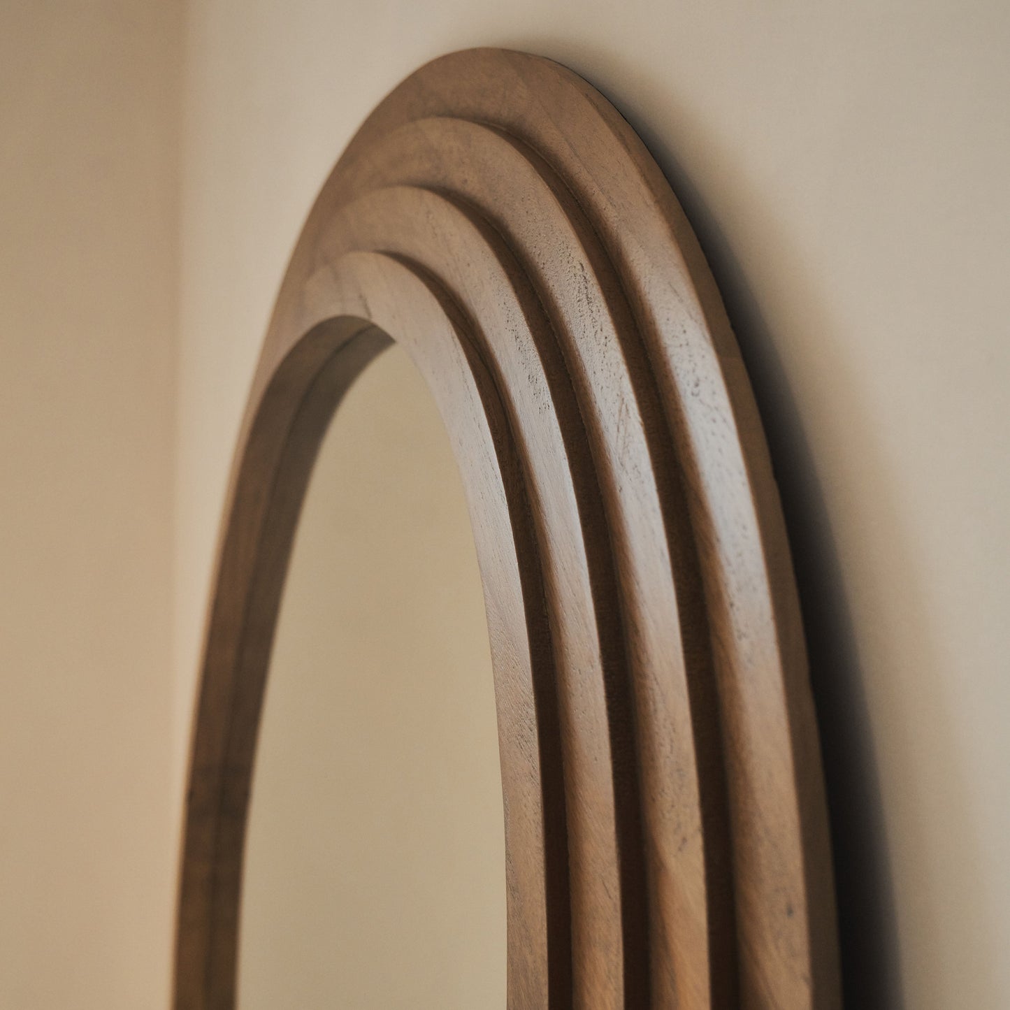 Luciana - Full Length Irregular Warm Wood Extra Large Mirror 200cm x 115cm