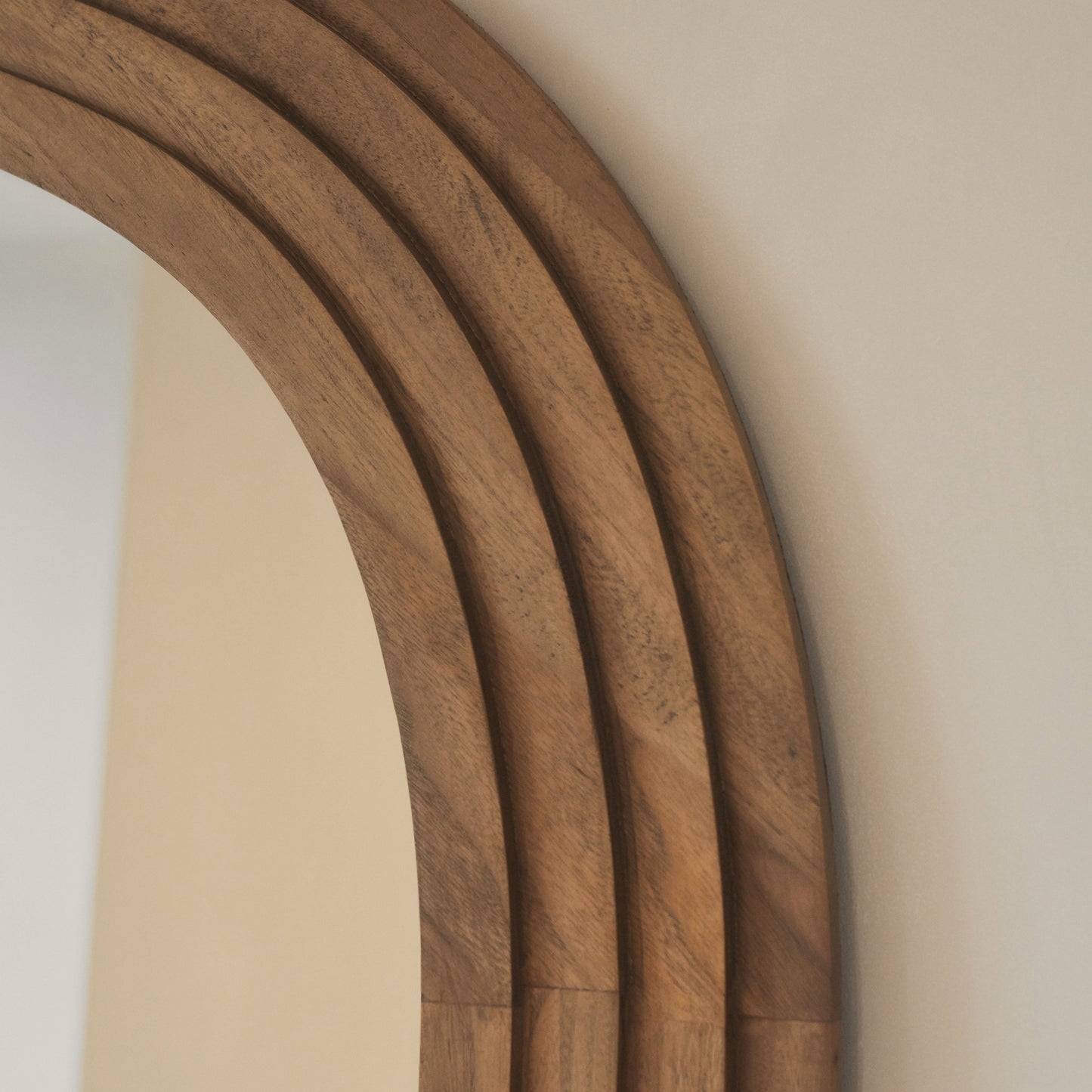 Luciana - Full Length Irregular Warm Wood Extra Large Mirror 200cm x 115cm