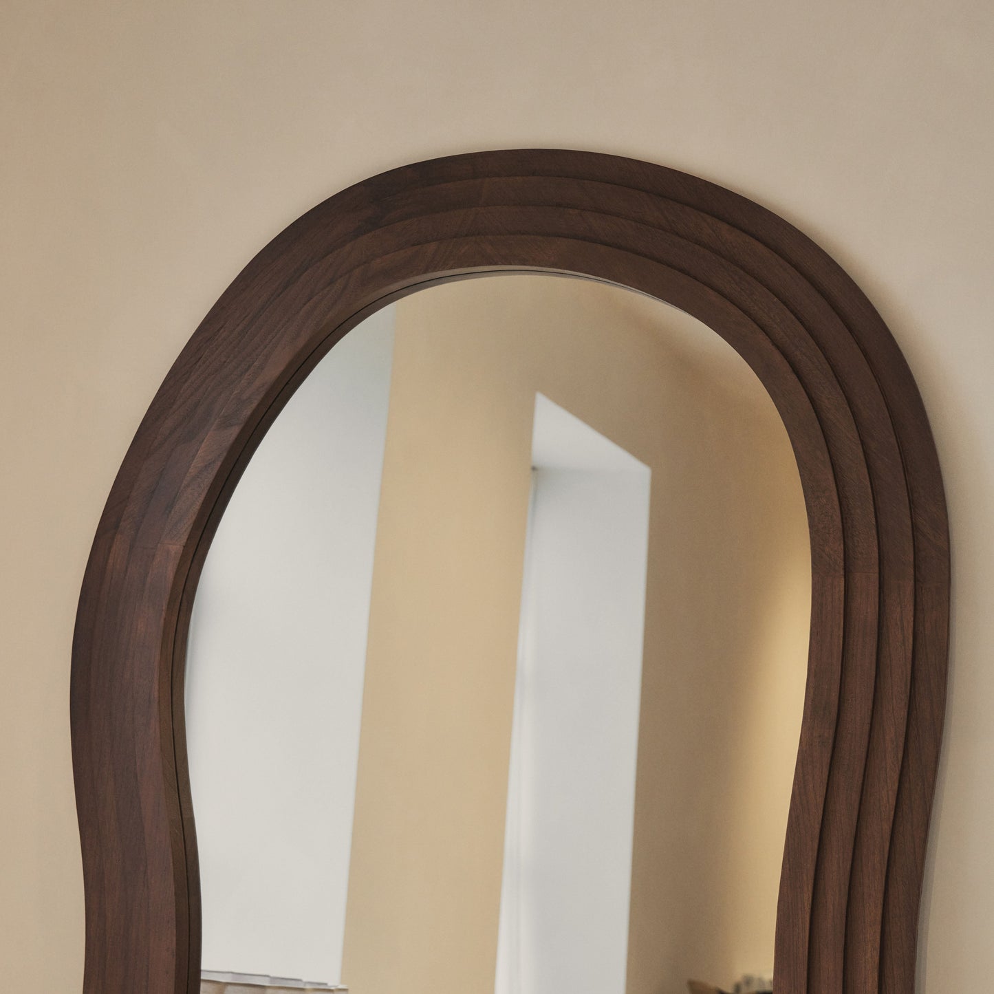 Luciana - Full Length Irregular Dark Wood Extra Large Mirror 200cm x 115cm
