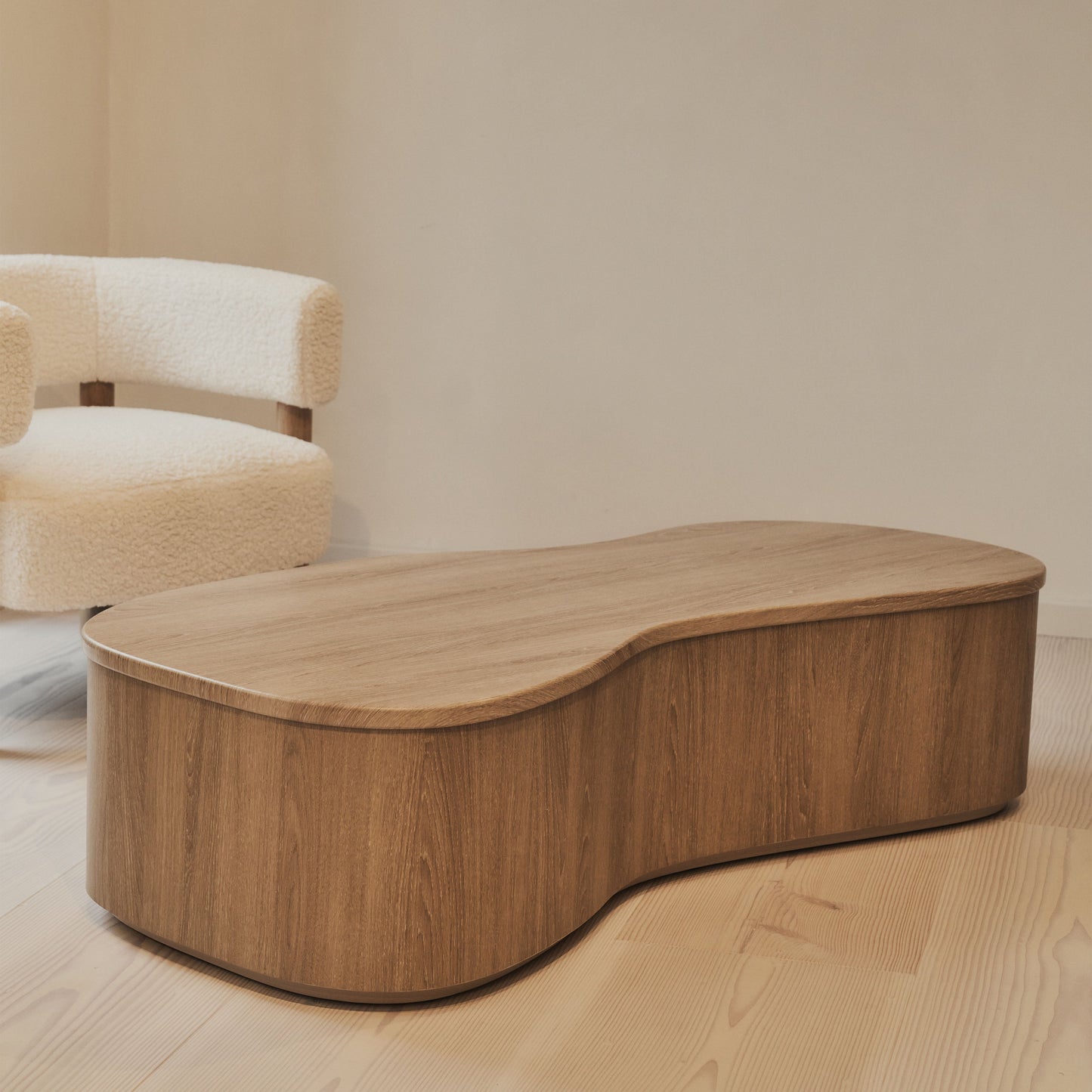 Arlo - Washed Wood Irregular Extra Large Coffee Table
