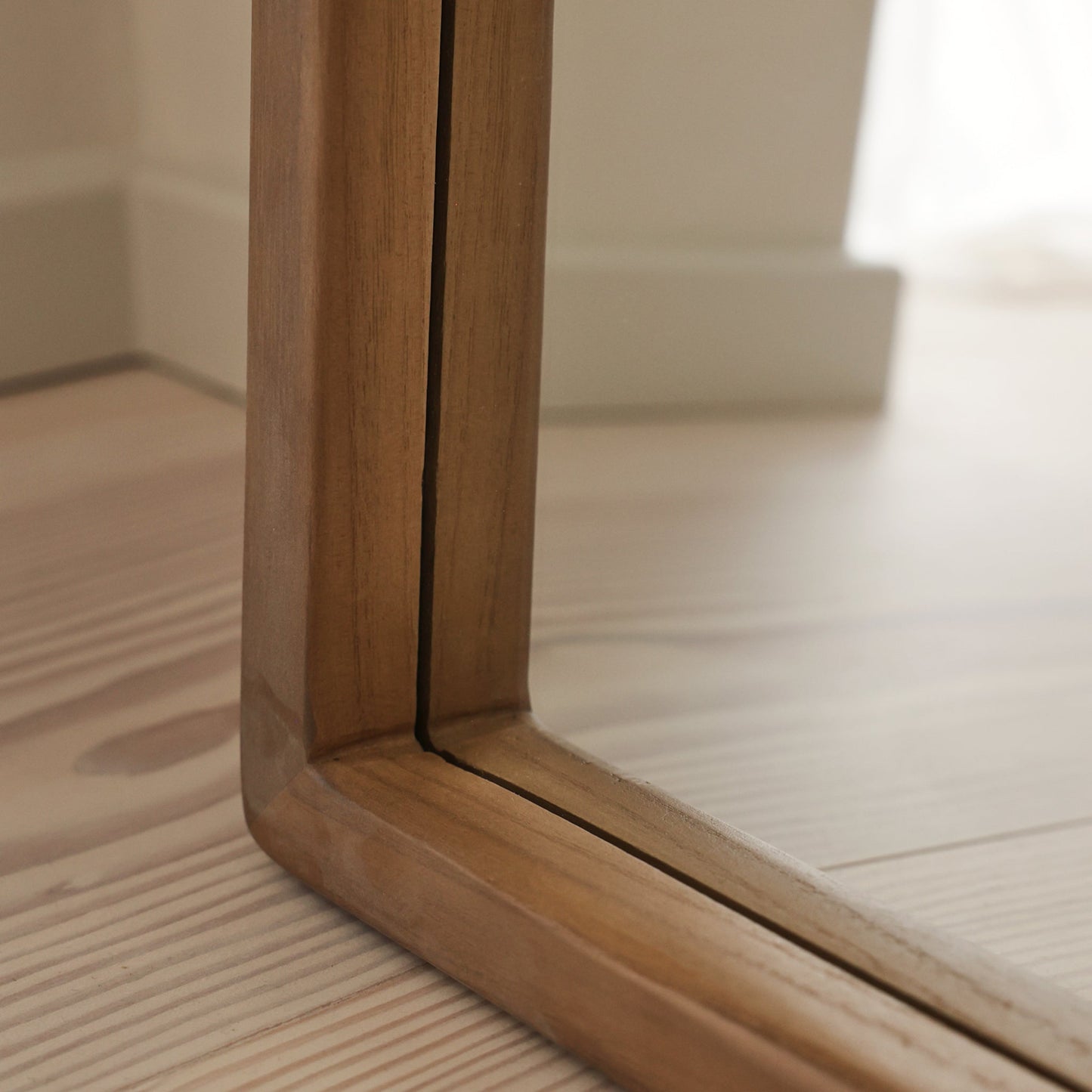 Arden - Warm Wood Full Length Arched Wooden Mirror 175cm x 95cm