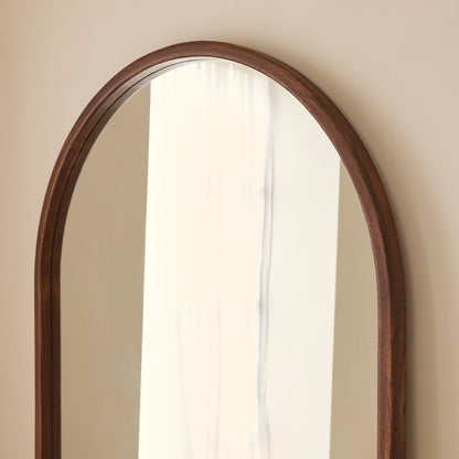 Arden - Dark Wood Full Length Arched Wooden Mirror 175cm x 95cm