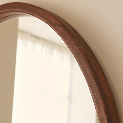 Arden - Dark Wood Full Length Arched Wooden Mirror 175cm x 95cm