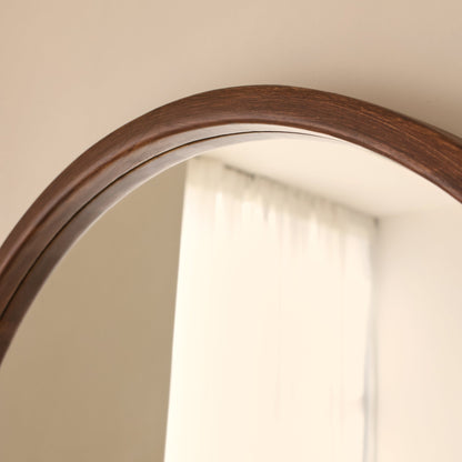 Arden - Dark Wood Full Length Arched Wooden Mirror 175cm x 95cm