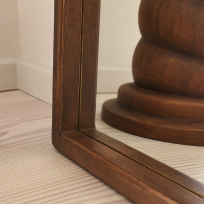 Arden - Dark Wood Full Length Arched Wooden Mirror 175cm x 95cm