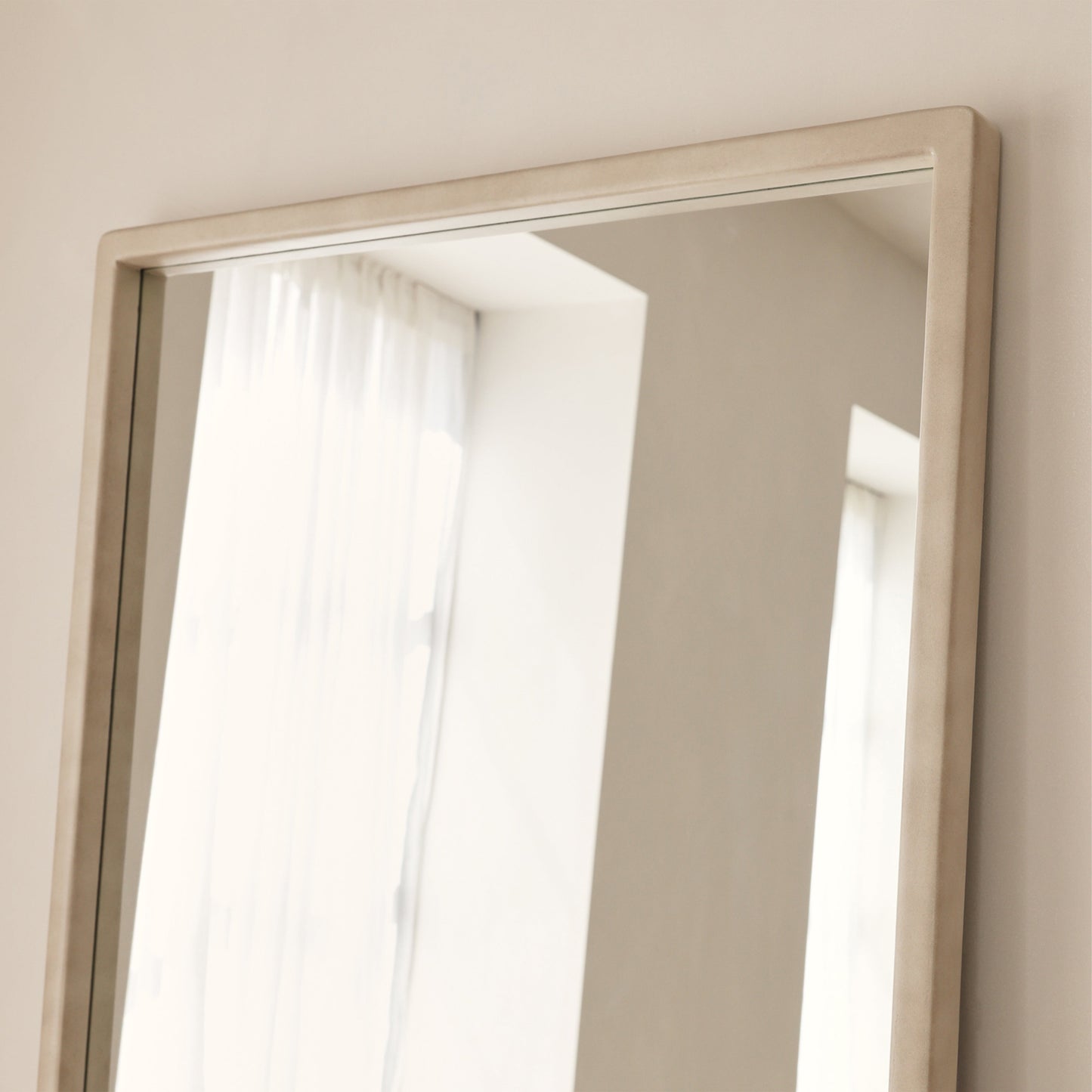Arden - Concrete Full Length Wooden Mirror 180cm x 80cm