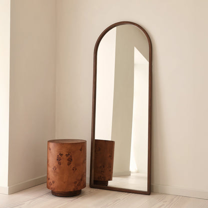 Arden - Dark Wood Full Length Arched Wooden Mirror 160cm x 60cm