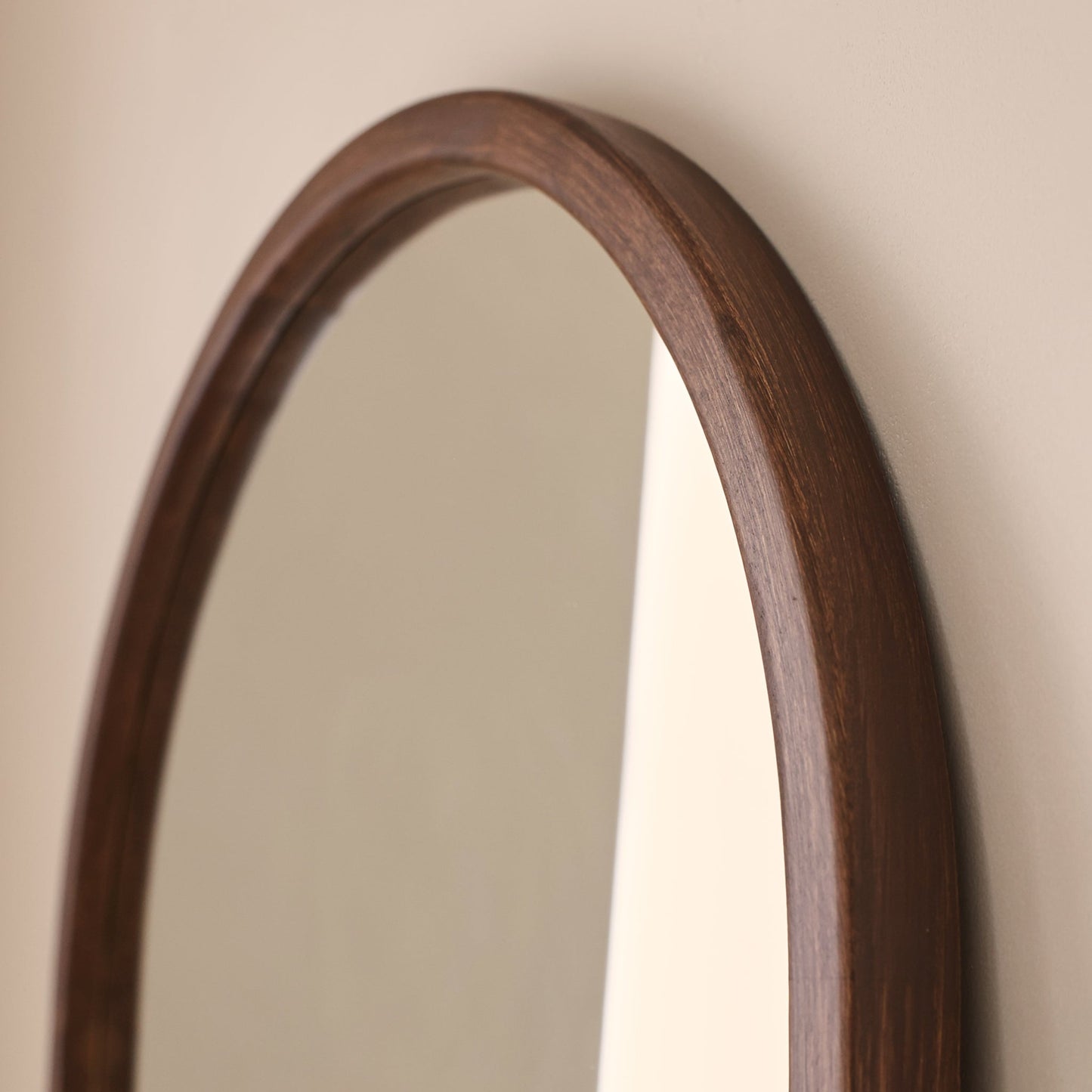 Arden - Dark Wood Full Length Arched Wooden Mirror 160cm x 60cm