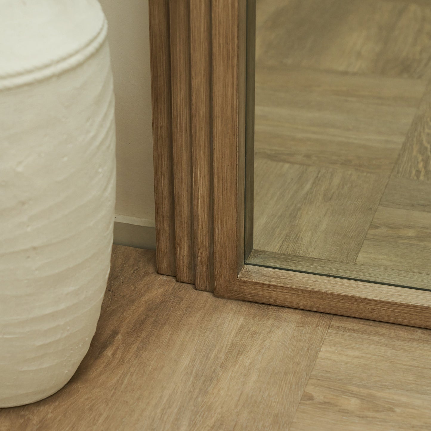 Luciana - Full Length Arched Washed Wood Mirror 196cm x 104cm