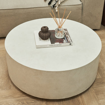 Angelo - Minimal Concrete Round Coffee Table Large