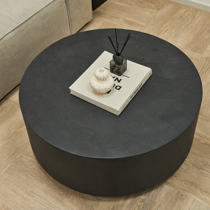 Angelo - Minimal Onyx Round Coffee Table Large