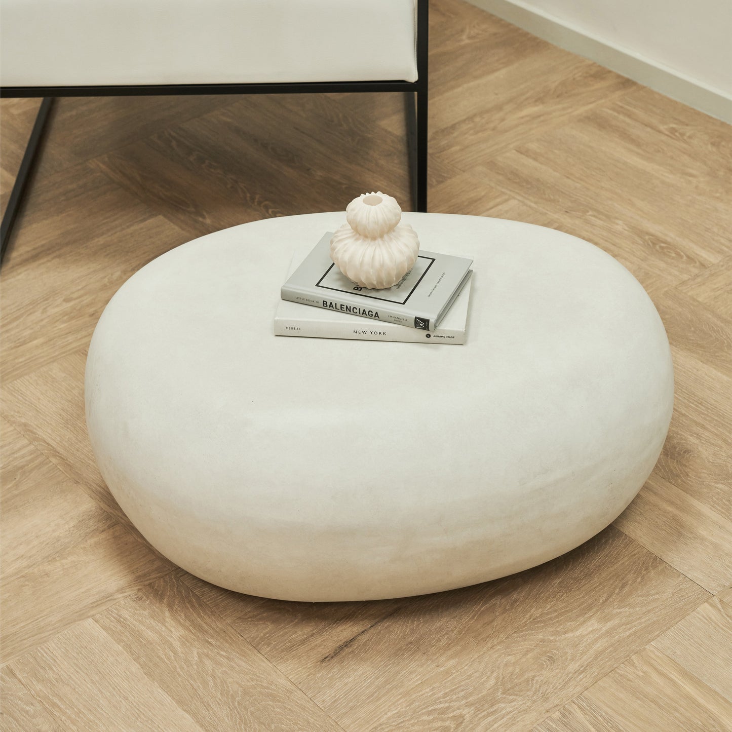Zola - Minimal Concrete Pebble Coffee Table Large