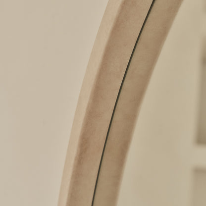 Arden - Concrete Full Length Arched Wooden Mirror 175cm x 95cm