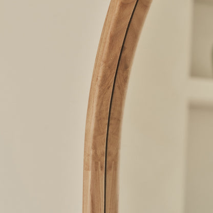 Arden - Light Wood Full Length Arched Wooden Mirror 160cm x 60cm