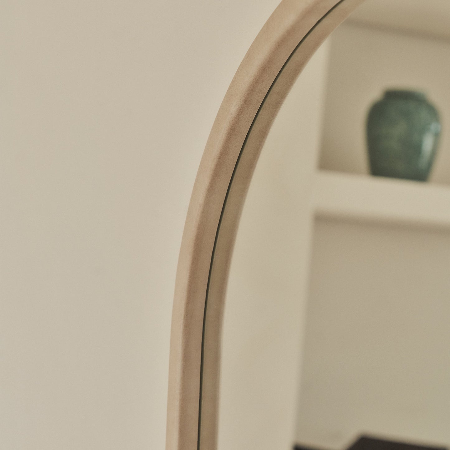 Arden - Concrete Full Length Arched Wooden Mirror 160cm x 60cm