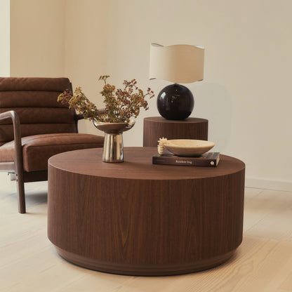 Luciana - Dark Wood Round Coffee Table