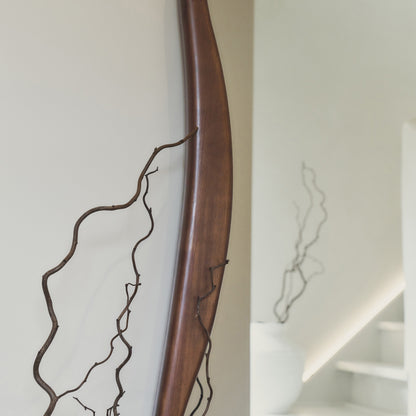 Arcurva - Large Full Length Dark Wood Irregular Mirror 170cm x 85cm