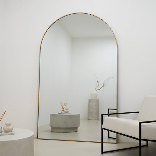 Liberty - Gold Full Length Arched Metal Mirror 200cm x 120cm