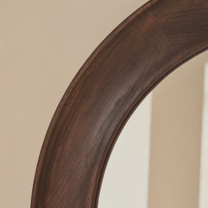 Porta - Full Length Arched Dark Wood Large Mirror 180cm x 90cm