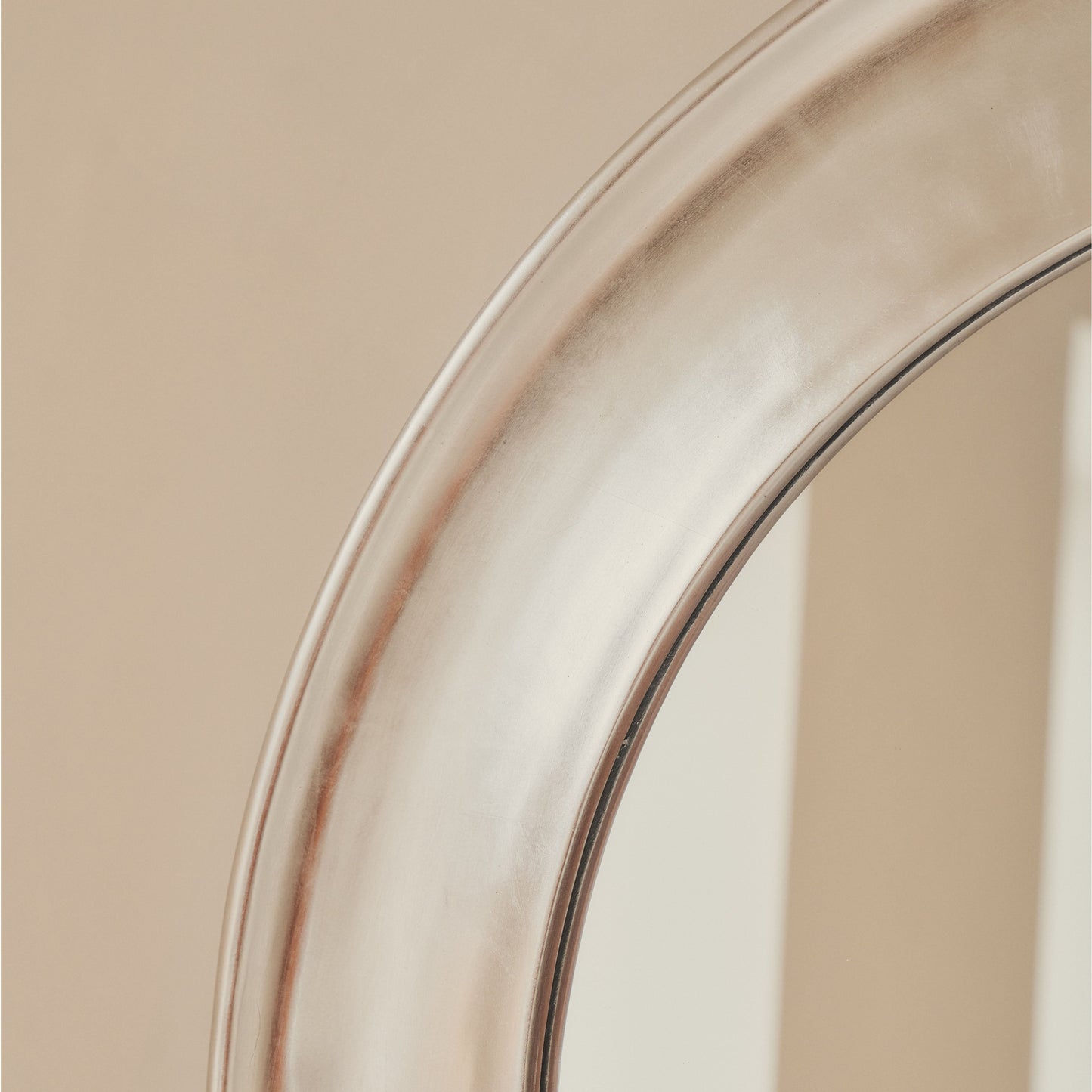 Riva - Brushed Chrome Pond Shaped Irregular Mirror 90cm x 85cm