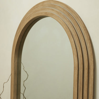 Luciana - Full Length Arched Washed Wood Mirror 196cm x 104cm
