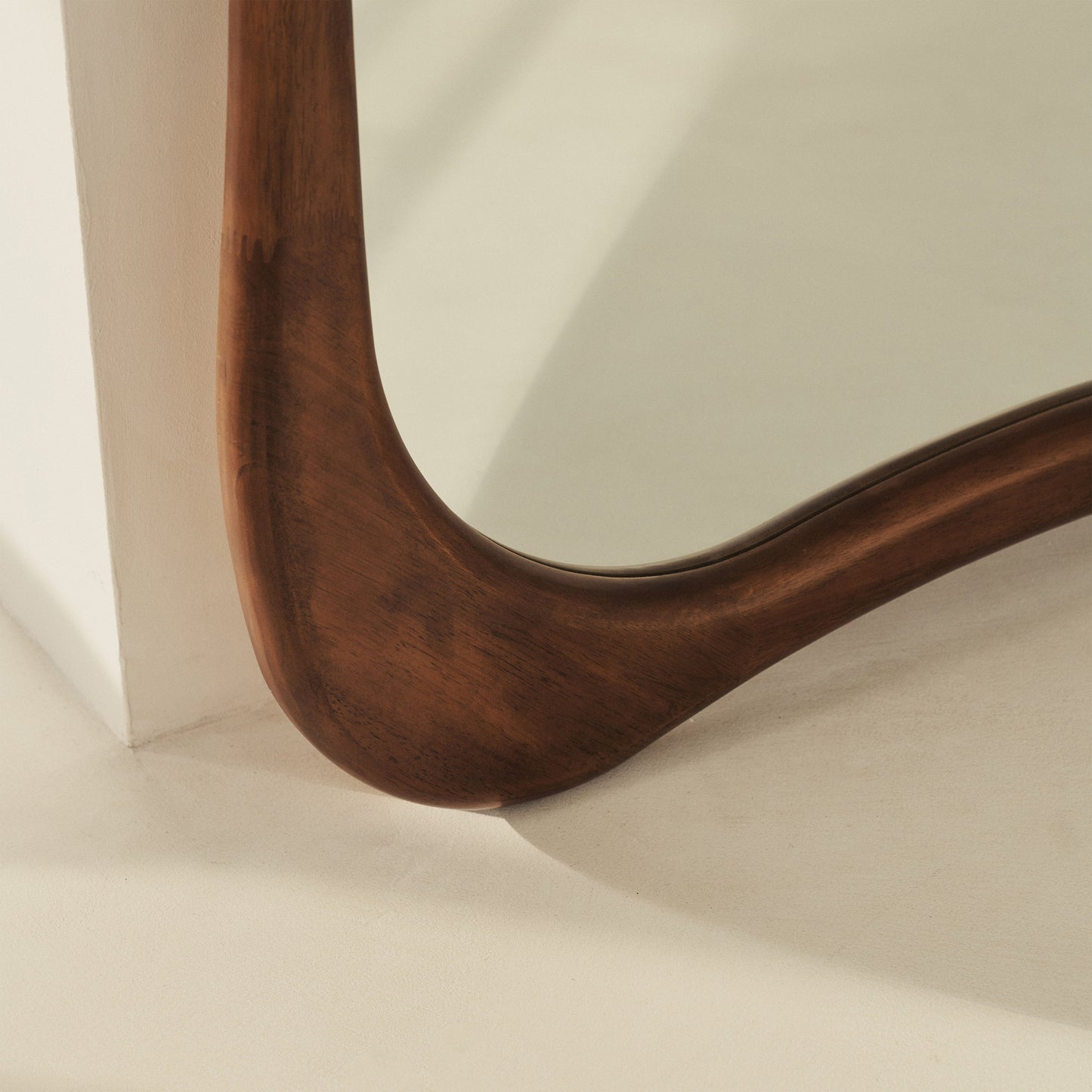 Arcurva - Extra Large Full Length Dark Wood Irregular Mirror 190cm x 120cm