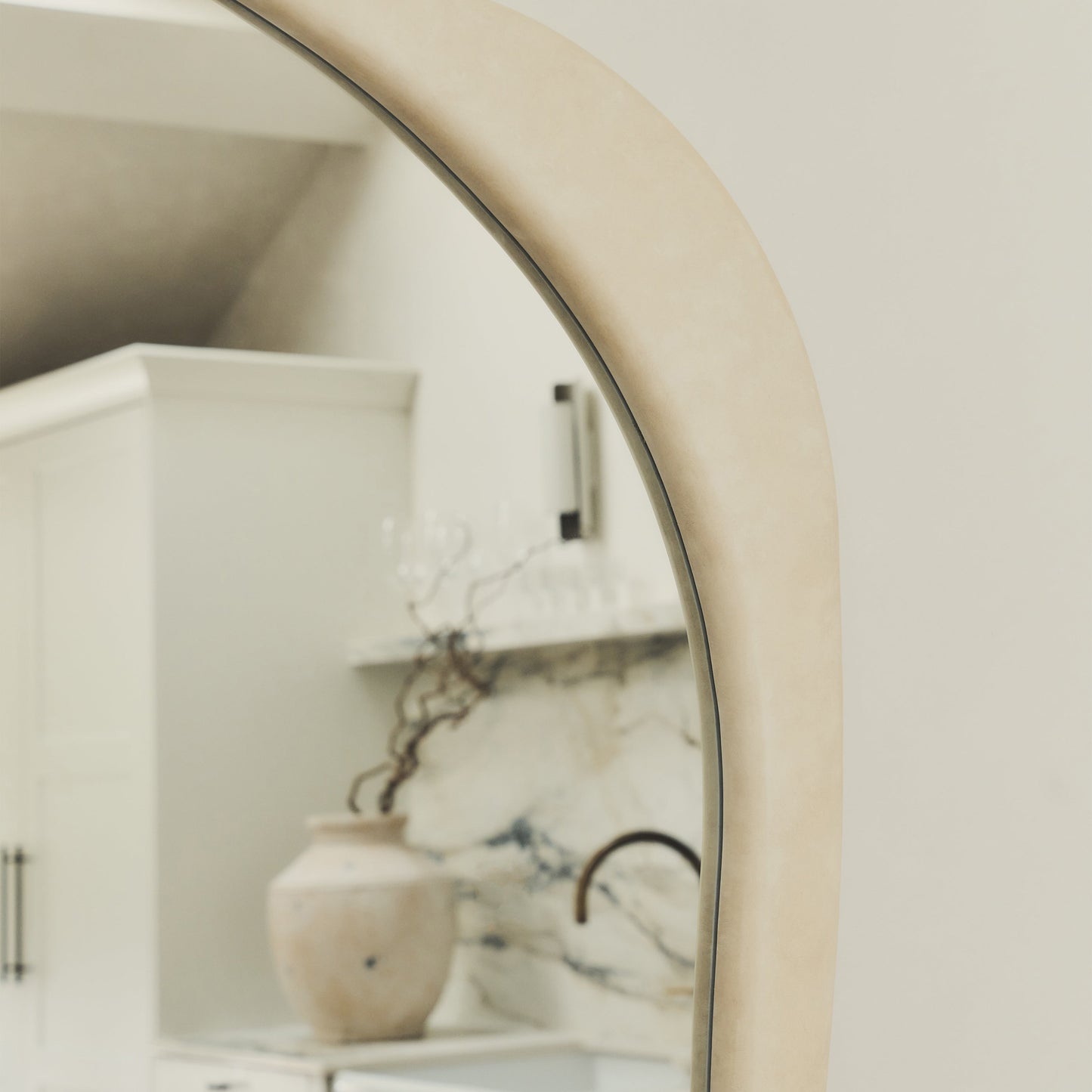Arcurva - Extra Large Full Length Concrete Irregular Mirror 190cm x 120cm