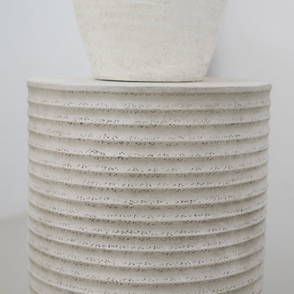 Raya - Minimal Concrete Ribbed Plinth
