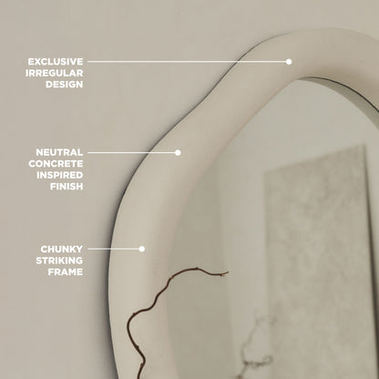 Wabi-Sabi - Large Full Length Concrete Irregular Mirror 170cm x 80cm