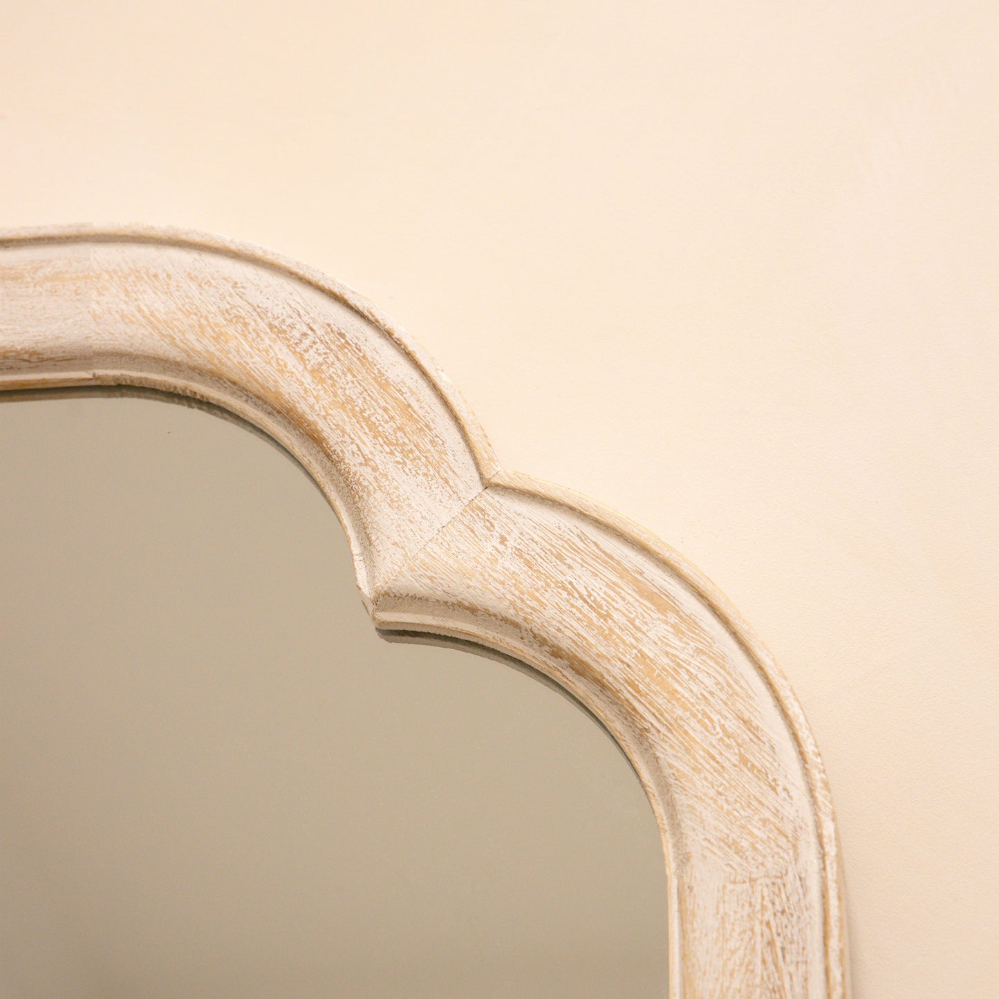 Elena - Full Length White Washed Wood Arched Mirror 170cm x 75cm