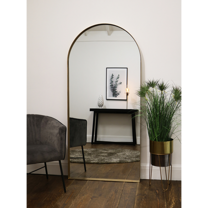 Arcus - Full Length Arched Gold Large Metal Mirror 170cm x 80cm