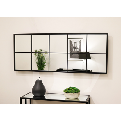 Fenetra - Black Industrial Full Length Metal Window Mirror 160cm x 60cm