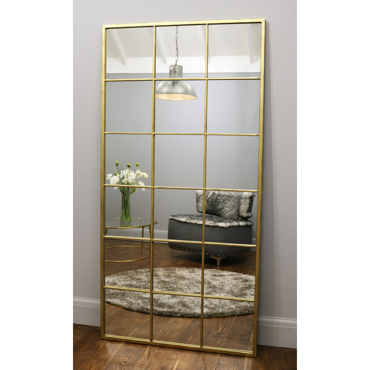 Brooklyn - Full Length Large Gold Metal Mirror 180cm x 90cm