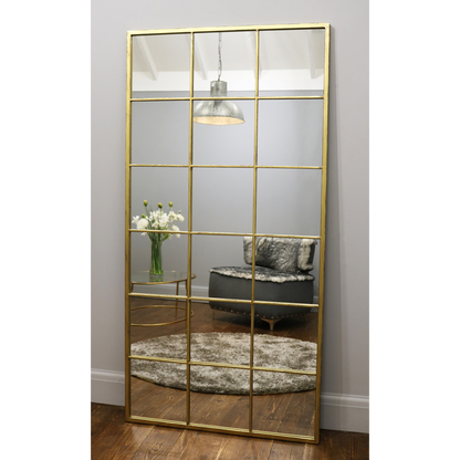 Brooklyn - Full Length Large Gold Metal Mirror 180cm x 90cm