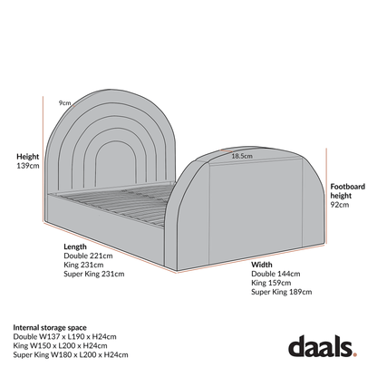 Archer Moss Green Velvet Ottoman TV Bed
