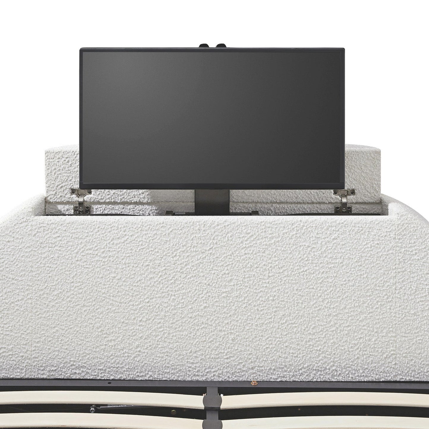 Archer White Boucle Ottoman TV Bed