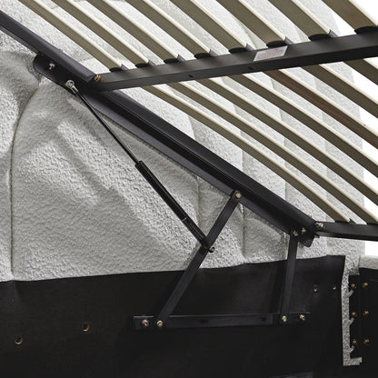 Archer White Boucle Ottoman TV Bed