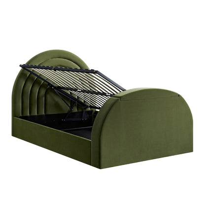 Archer Moss Green Velvet Ottoman TV Bed