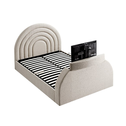 Archer Taupe Boucle Ottoman TV Bed